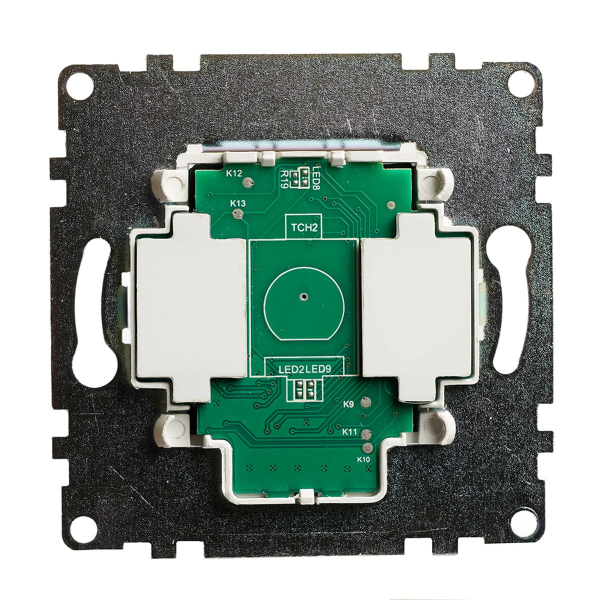 Выключатель 2-клавишный сенсорный (механизм) Stekker Катрин белый GLS2-7204-01 50275