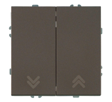 Выключатель 2-клавишный самовозвратный (механизм), Stekker. 250В, 10А Эмили, RSW10-5113-09, антрацит, soft touch 50367