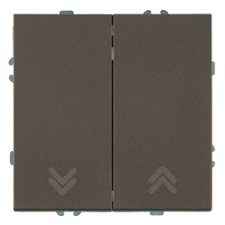 Выключатель 2-клавишный самовозвратный (механизм), Stekker. 250В, 10А Эмили, RSW10-5113-09, антрацит, soft touch 50367