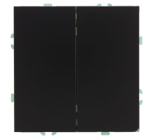 Переключатель 2-клавишный (механизм), СЗК, Stekker, 250В, 10А Эмили, RSW10-5107-05ZK, черный уголь, soft touch 50249