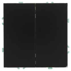 Переключатель 2-клавишный (механизм), СЗК, Stekker, 250В, 10А Эмили, RSW10-5107-05ZK, черный уголь, soft touch 50249