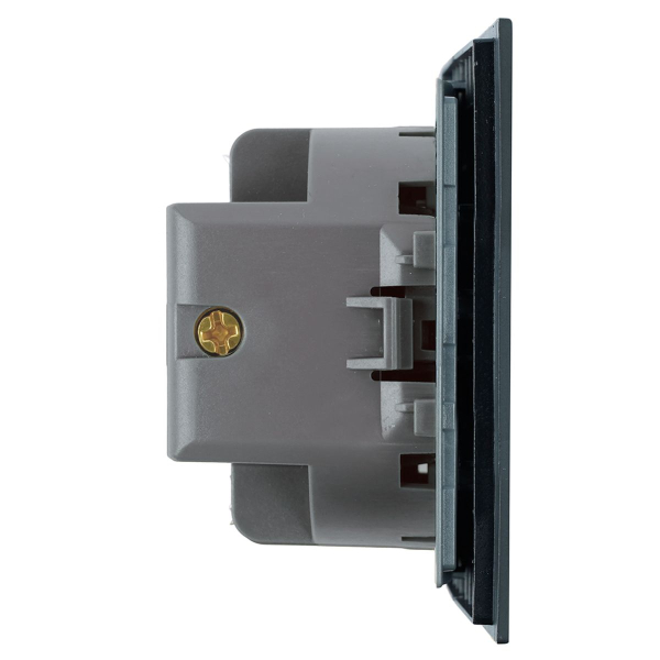 Выключатель 1-клавишный самовозвратный (механизм), Stekker, 250В, 10А Мия, RSW10-3112-05, черный бархат 50574