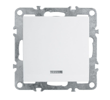 Выключатель 1-клавишный c индикатором (механизм), Stekker, PSW10-9101-01, 250В, 10А Эрна, белый 39309