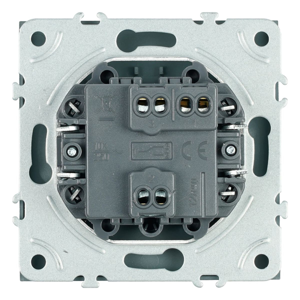 Переключатель 1-клавишный (механизм), Stekker, 250В, 10A Эмили, RSW10-5105-09, антрацит, soft touch 49919