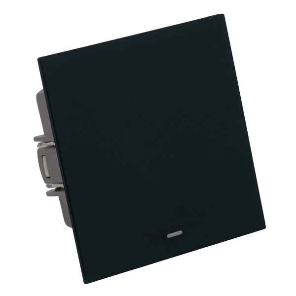 Выключатель 1-клавишный c индикатором (механизм), Stekker, 250В, 10А Мия, RSW10-3101-05, черный бархат 50445