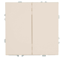 Переключатель 2-клавишный (механизм), Stekker, 250В, 10А Эмили, RSW10-5107-08, кашемир, soft touch 49895