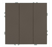 Выключатель 3-клавишный (механизм), Stekker, 250В, 10А Эмили, RSW10-5108-09, антрацит, soft touch 49922