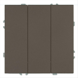 Выключатель 3-клавишный (механизм), Stekker, 250В, 10А Эмили, RSW10-5108-09, антрацит, soft touch 49922