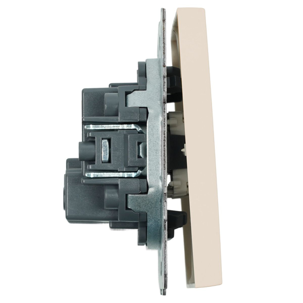 Выключатель 2-клавишный (механизм), Stekker, 250В, 10А Эмили, RSW10-5104-08, кашемир, soft touch 49892