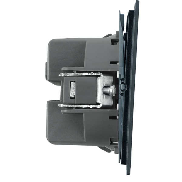 Переключатель 1-клавишный (механизм), Stekker, 250В, 10A Мия, RSW10-3105-05, черный бархат 50447