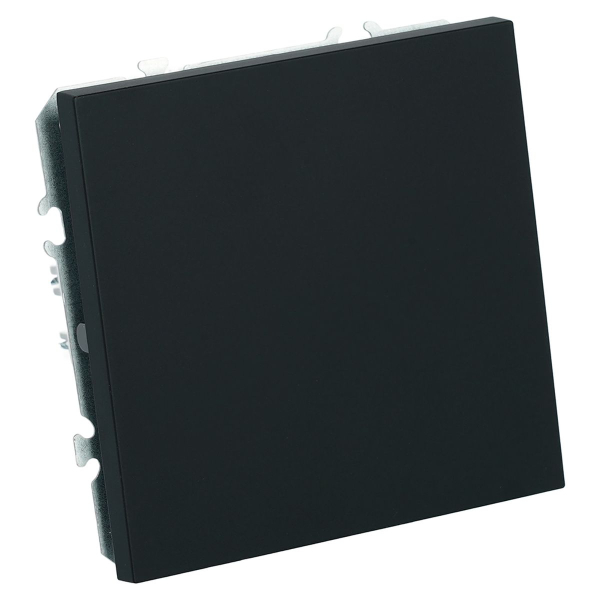 Переключатель 1-клавишный (механизм), СЗК, Stekker, 250В, 10A Эмили, RSW10-5105-05ZK, черный уголь, soft touch 50248