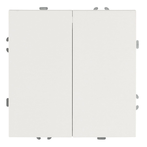 Выключатель 2-клавишный (механизм), СЗК, Stekker, 250В, 10А Эмили, RSW10-5104-01ZK, белый фарфор, soft touch 50231