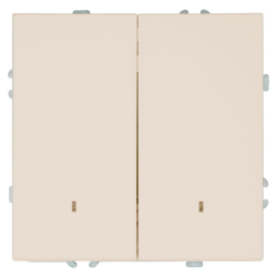 Выключатель 2-клавишный c индикатором (механизм), Stekker, 250В, 10А Эмили, RSW10-5102-08, кашемир, soft touch 49890