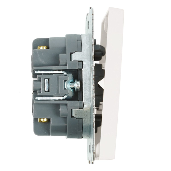 Переключатель перекрестный 2-клавишный (механизм), Stekker, 250В, 10А Эмили, RSW10-5111-01, белый фарфор, soft touch 50162