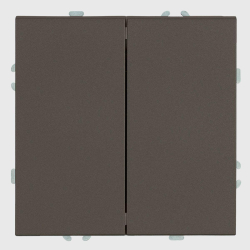 Переключатель перекрестный 2-клавишный (механизм), Stekker, 250В, 10А Эмили, RSW10-5111-09, антрацит, soft touch 50164