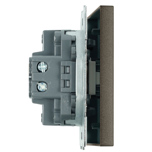 Переключатель перекрестный 1-клавишный (механизм), Stekker, 250В, 10А Эмили, RSW10-5110-09, антрацит, soft touch 49923