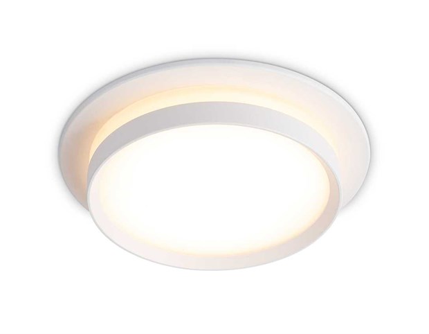 Светильник встраиваемый GX53 с накладкой и акрилом круг Белый 10140