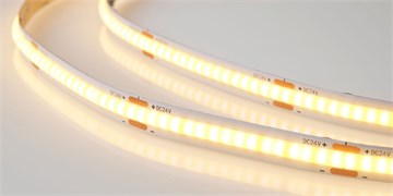 PTN-B-COB-320-10-WW3000-24V (ПЕРВЫЙ СВЕТ, 24 В, 10 Вт/м, COB, 320 LED, 3000 K, теплый, CRI 90, 3 года, 5 метров), Светодиодная лента одноцветная PTN-B-COB-320-10-WW3000-24V