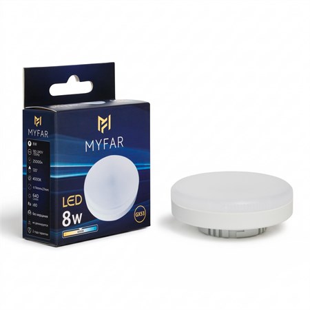 Лампочка светодиодная Базис GX53 MB1302GX53-8W4K 577395